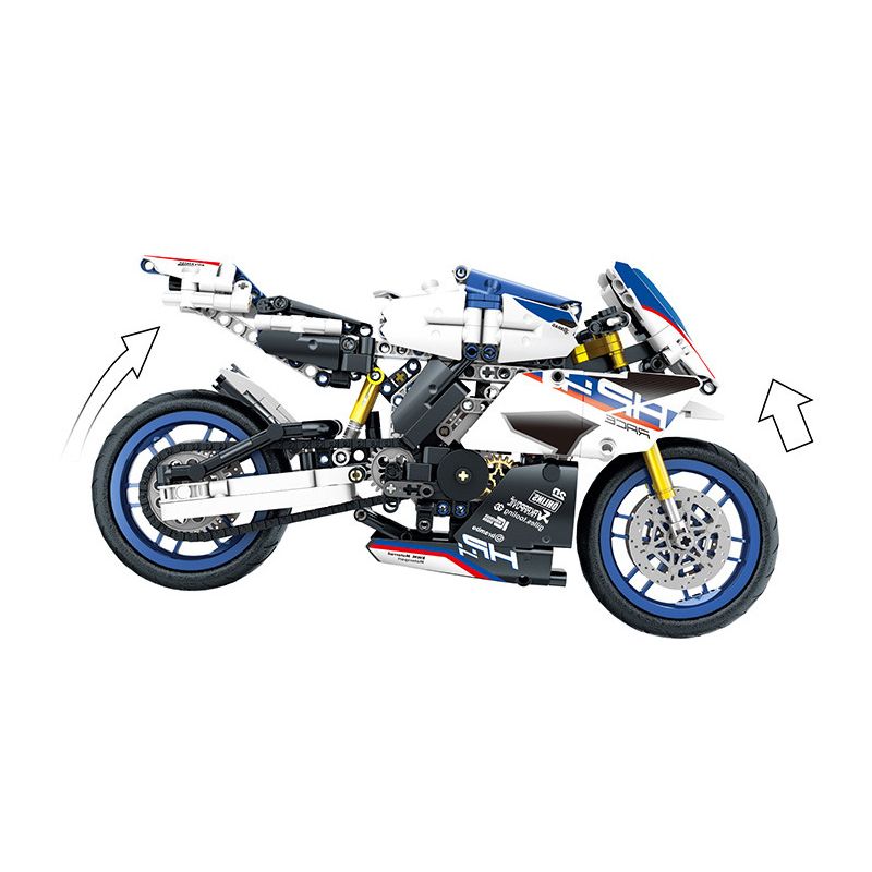 SX 9075 XE MÁY BMW HP4 bộ đồ chơi xếp lắp ráp ghép mô hình Technic LOCOMOTIVE HP4 Kỹ Thuật Công Nghệ Cao Mô Hình Phương Tiện 721 khối