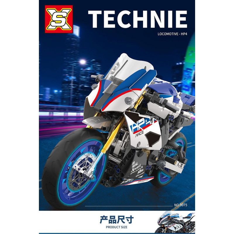 SX 9075 XE MÁY BMW HP4 bộ đồ chơi xếp lắp ráp ghép mô hình Technic LOCOMOTIVE HP4 Kỹ Thuật Công Nghệ Cao Mô Hình Phương Tiện 721 khối