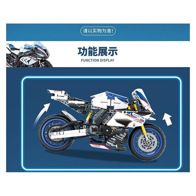 SX 9075 XE MÁY BMW HP4 bộ đồ chơi xếp lắp ráp ghép mô hình Technic LOCOMOTIVE HP4 Kỹ Thuật Công Nghệ Cao Mô Hình Phương Tiện 721 khối