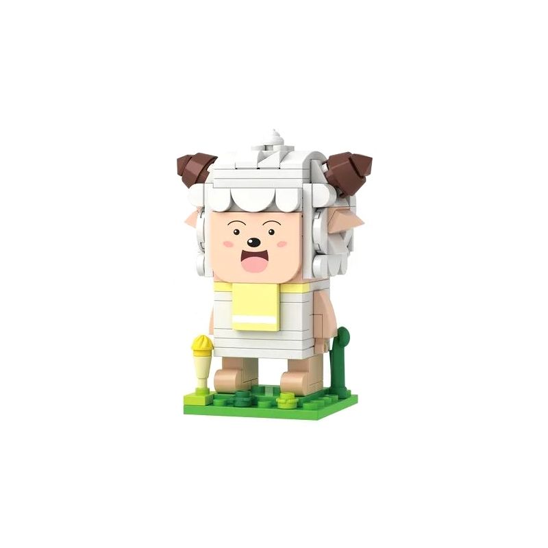 WISE BLOCK AULDEY HA393023 393023 HA393019 393019 HA393020 393020 HA393021 393021 ĐỒNG CỎ QINGQING THAY ĐỔI 3 MẪU DÊ DỄ CHỊU LƯỜI BIẾNG SÓI LỚN bộ đồ chơi xếp lắp ráp ghép mô hình Movie & Game Phim Và Trò Chơi 416 khối