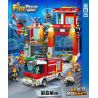ZHEGAO QL2259 2259 CHỮA CHÁY RỪNG bộ đồ chơi xếp lắp ráp ghép mô hình City Thành Phố 776 khối