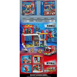 ZHEGAO QL2259 2259 CHỮA CHÁY RỪNG bộ đồ chơi xếp lắp ráp ghép mô hình City Thành Phố 776 khối