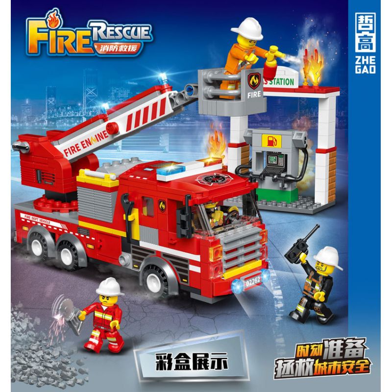 TOP TOY TC28005 28005 ZHEGAO QL2262 2262 XE CỨU HỘ TRÊN KHÔNG bộ đồ chơi xếp lắp ráp ghép mô hình City Thành Phố 430 khối