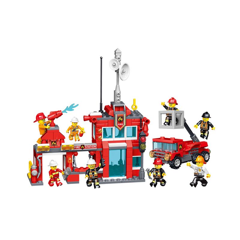 ZHEGAO QL2263 2263 non Lego CẢNH SÁT CỨU HỎA bộ đồ chơi xếp lắp ráp ghép mô hình City Thành Phố