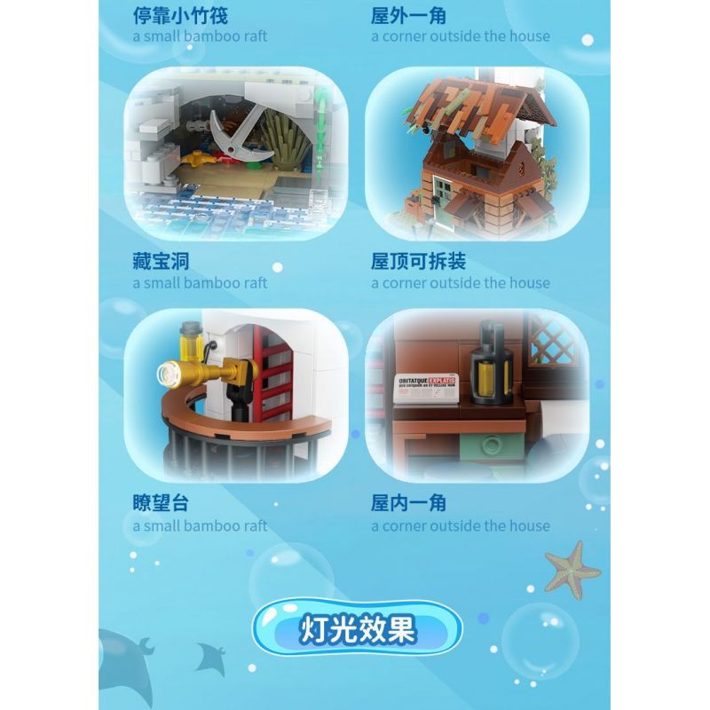 ZHEGAO 613003 NGỌN HẢI ĐĂNG LÀNG CHÀI bộ đồ chơi xếp lắp ráp ghép mô hình Creator LIGHTHOUSE Sáng Tạo 2340 khối ZHEGAO 613003 NGỌN HẢI ĐĂNG LÀNG CHÀI bộ đồ chơi xếp lắp ráp ghép mô hình Creator LIGHTHOUSE Sáng Tạo 2340 khối