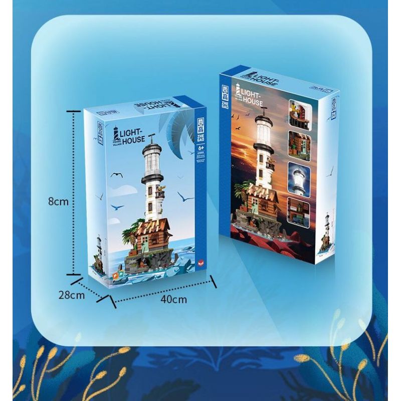 ZHEGAO 613003 NGỌN HẢI ĐĂNG LÀNG CHÀI bộ đồ chơi xếp lắp ráp ghép mô hình Creator LIGHTHOUSE Sáng Tạo 2340 khối ZHEGAO 613003 NGỌN HẢI ĐĂNG LÀNG CHÀI bộ đồ chơi xếp lắp ráp ghép mô hình Creator LIGHTHOUSE Sáng Tạo 2340 khối