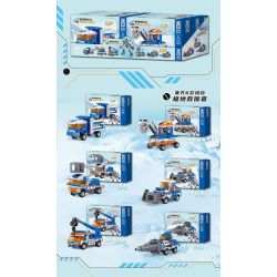 ZHEGAO 912020 POLAR RESCUER 6 TỔ HỢP bộ đồ chơi xếp lắp ráp ghép mô hình 490 khối