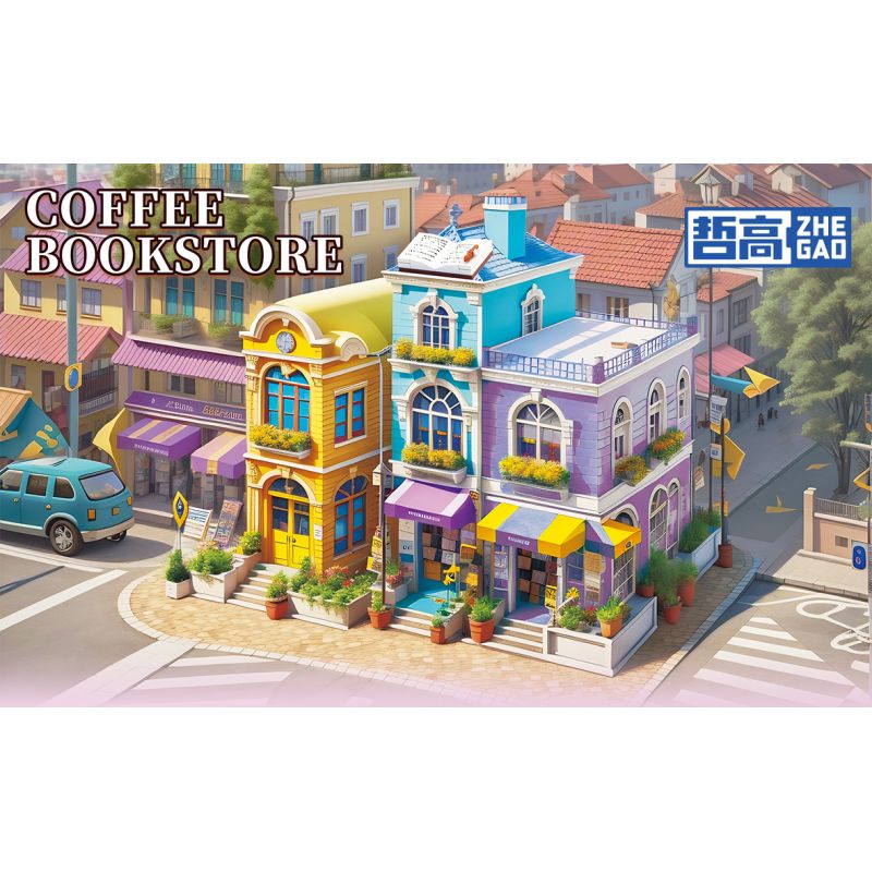 ZHEGAO 612023 HIỆU SÁCH CÀ PHÊ bộ đồ chơi xếp lắp ráp ghép mô hình Creator COFFEE BOOKSTORE Sáng Tạo 1699 khối ZHEGAO 612023 HIỆU SÁCH CÀ PHÊ bộ đồ chơi xếp lắp ráp ghép mô hình Creator COFFEE BOOKSTORE Sáng Tạo 1699 khối