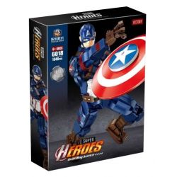 TUOLE 6018 ĐỘI TRƯỞNG MỸ bộ đồ chơi xếp lắp ráp ghép mô hình Super Heroes Siêu Nhân Anh Hùng 1048 khối