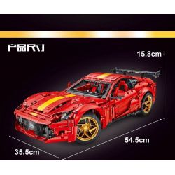 TYGOLL T5044 5044 XE THỂ THAO FERRARI 812 tỷ lệ 1:8 bộ đồ chơi xếp lắp ráp ghép mô hình Technic FERRARI 812 SUPER CAR Kỹ Thuật Công Nghệ Cao Mô Hình Phương Tiện 2926 khối