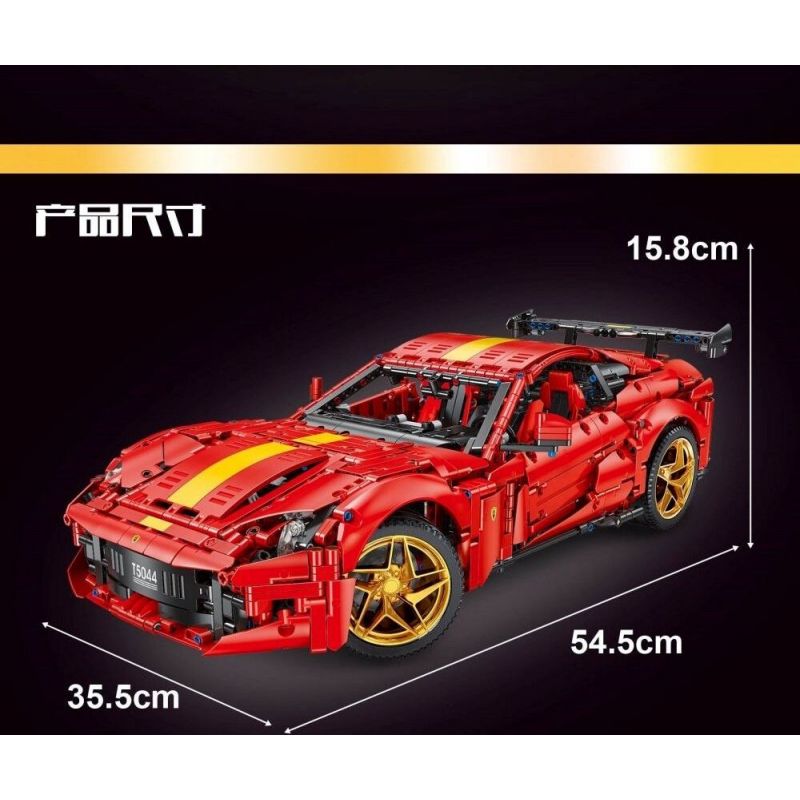 TYGOLL T5044 5044 XE THỂ THAO FERRARI 812 tỷ lệ 1:8 bộ đồ chơi xếp lắp ráp ghép mô hình Technic FERRARI 812 SUPER CAR Kỹ Thuật Công Nghệ Cao Mô Hình Phương Tiện 2926 khối