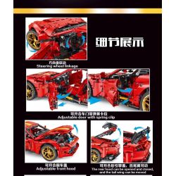 TYGOLL T5044 5044 XE THỂ THAO FERRARI 812 tỷ lệ 1:8 bộ đồ chơi xếp lắp ráp ghép mô hình Technic FERRARI 812 SUPER CAR Kỹ Thuật Công Nghệ Cao Mô Hình Phương Tiện 2926 khối