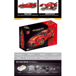 TYGOLL T5044 5044 XE THỂ THAO FERRARI 812 tỷ lệ 1:8 bộ đồ chơi xếp lắp ráp ghép mô hình Technic FERRARI 812 SUPER CAR Kỹ Thuật Công Nghệ Cao Mô Hình Phương Tiện 2926 khối