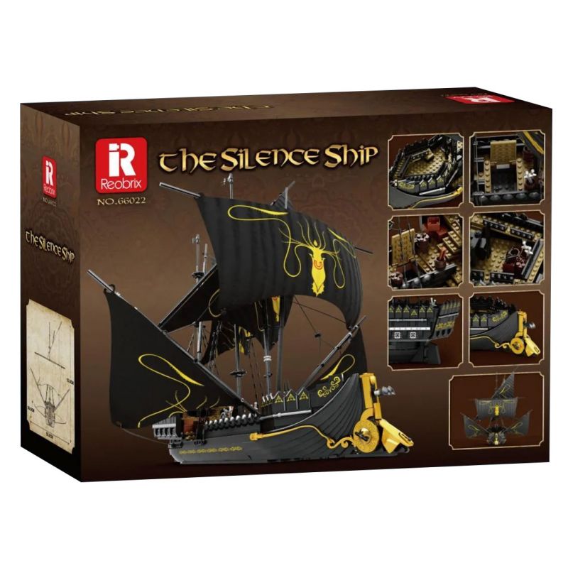 REOBRIX 66022 CON TÀU IM LẶNG bộ đồ chơi xếp lắp ráp ghép mô hình Pirates Of The Caribbean Cướp Biển Vùng Caribe 1560 khối