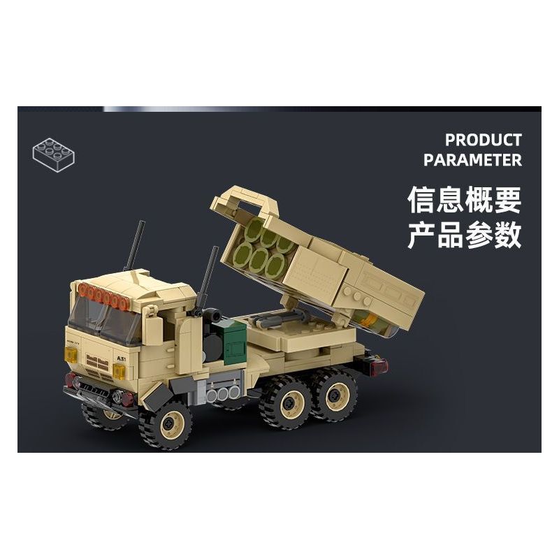 WANGE LIGAO DR.LUCK 3511 BỆ PHÓNG TÊN LỬA HAIMAS bộ đồ chơi xếp lắp ráp ghép mô hình Military Army M142 HIMARS Quân Sự Bộ Đội 443 khối