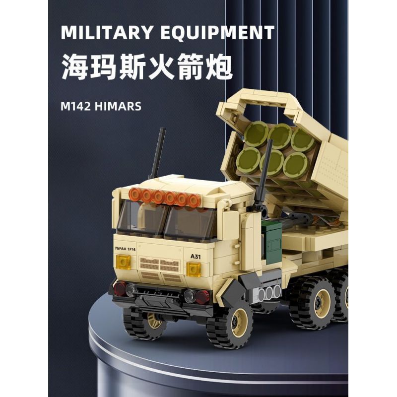 WANGE LIGAO DR.LUCK 3511 BỆ PHÓNG TÊN LỬA HAIMAS bộ đồ chơi xếp lắp ráp ghép mô hình Military Army M142 HIMARS Quân Sự Bộ Đội 443 khối