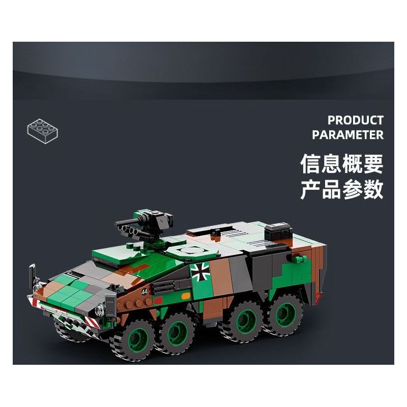 WANGE LIGAO DR.LUCK 3512 XE CHIẾN ĐẤU BỘ BINH LION FIST bộ đồ chơi xếp lắp ráp ghép mô hình Military Army BOXER ARMORED VEHICLE Quân Sự Bộ Đội 438 khối