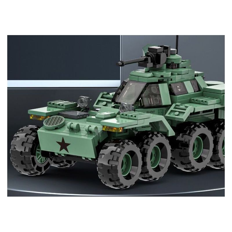 WANGE LIGAO DR.LUCK 3514 XE TRINH SÁT BỌC THÉP CƠ ĐỘNG CAO CÓ KHỚP NỐI bộ đồ chơi xếp lắp ráp ghép mô hình Military Army THE LOCKHEED XM808 TWISTER Quân Sự Bộ Đội 458 khối