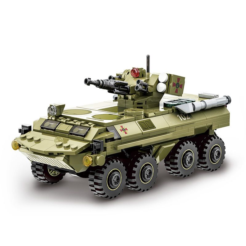 WANGE LIGAO DR.LUCK 3515 non Lego XE CHIẾN ĐẤU BỘ BINH BTR-4 bộ đồ chơi xếp lắp ráp ghép mô hình Military Army BTR-4 BUCEPHALUS Quân Sự Bộ Đội 379 khối