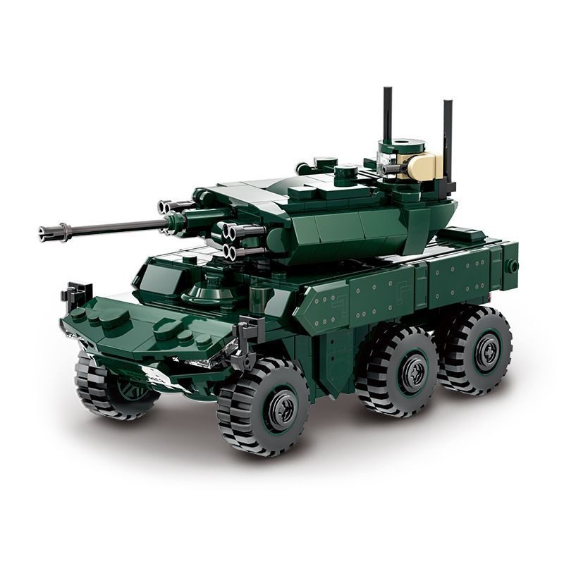 WANGE LIGAO DR.LUCK 3517 non Lego XE BỌC THÉP PHÒNG KHÔNG JAGUAR bộ đồ chơi xếp lắp ráp ghép mô hình Military Army EBRC JAGUAR Quân Sự Bộ Đội 381 khối