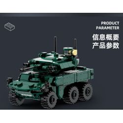 WANGE LIGAO DR.LUCK 3517 XE BỌC THÉP PHÒNG KHÔNG JAGUAR bộ đồ chơi xếp lắp ráp ghép mô hình Military Army EBRC JAGUAR Quân Sự Bộ Đội 381 khối