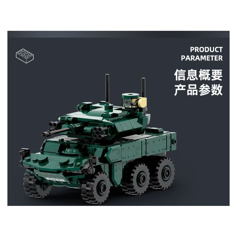 WANGE LIGAO DR.LUCK 3517 XE BỌC THÉP PHÒNG KHÔNG JAGUAR bộ đồ chơi xếp lắp ráp ghép mô hình Military Army EBRC JAGUAR Quân Sự Bộ Đội 381 khối