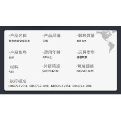 WANGE LIGAO DR.LUCK 3517 XE BỌC THÉP PHÒNG KHÔNG JAGUAR bộ đồ chơi xếp lắp ráp ghép mô hình Military Army EBRC JAGUAR Quân Sự Bộ Đội 381 khối