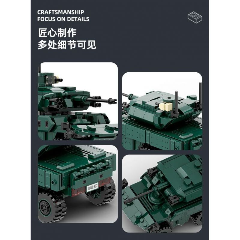WANGE LIGAO DR.LUCK 3517 XE BỌC THÉP PHÒNG KHÔNG JAGUAR bộ đồ chơi xếp lắp ráp ghép mô hình Military Army EBRC JAGUAR Quân Sự Bộ Đội 381 khối