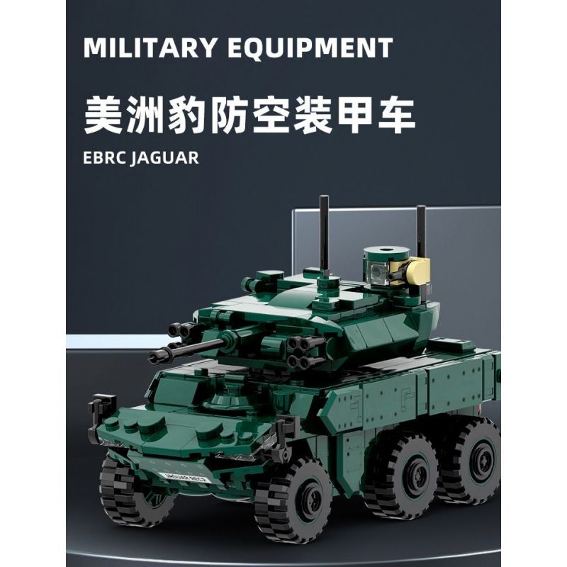 WANGE LIGAO DR.LUCK 3517 XE BỌC THÉP PHÒNG KHÔNG JAGUAR bộ đồ chơi xếp lắp ráp ghép mô hình Military Army EBRC JAGUAR Quân Sự Bộ Đội 381 khối