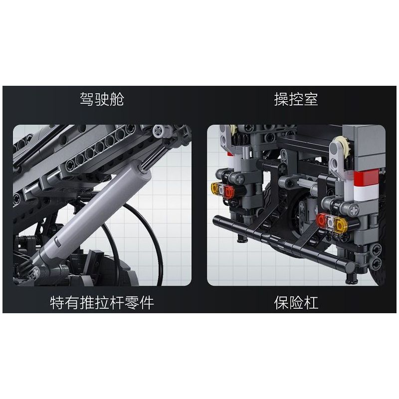 CADA DOUBLEE C61507 61507 CẦN CẨU BỌC THÉP bộ đồ chơi xếp lắp ráp ghép mô hình Technic MILITARY CRANE TRUCK Kỹ Thuật Công Nghệ Cao Mô Hình Phương Tiện 2686 khối