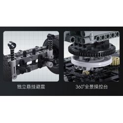 CADA DOUBLEE C61507 61507 CẦN CẨU BỌC THÉP bộ đồ chơi xếp lắp ráp ghép mô hình Technic MILITARY CRANE TRUCK Kỹ Thuật Công Nghệ Cao Mô Hình Phương Tiện 2686 khối