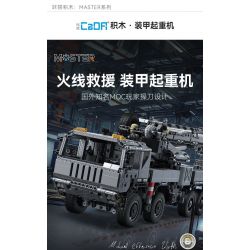 CADA DOUBLEE C61507 61507 CẦN CẨU BỌC THÉP bộ đồ chơi xếp lắp ráp ghép mô hình Technic MILITARY CRANE TRUCK Kỹ Thuật Công Nghệ Cao Mô Hình Phương Tiện 2686 khối