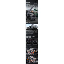 CADA DOUBLEE C61507 61507 CẦN CẨU BỌC THÉP bộ đồ chơi xếp lắp ráp ghép mô hình Technic MILITARY CRANE TRUCK Kỹ Thuật Công Nghệ Cao Mô Hình Phương Tiện 2686 khối