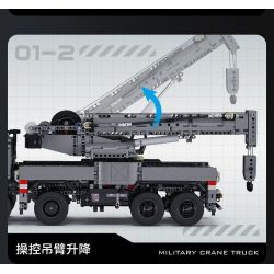 CADA DOUBLEE C61507 61507 CẦN CẨU BỌC THÉP bộ đồ chơi xếp lắp ráp ghép mô hình Technic MILITARY CRANE TRUCK Kỹ Thuật Công Nghệ Cao Mô Hình Phương Tiện 2686 khối