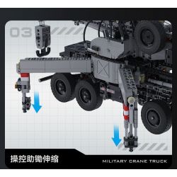 CADA DOUBLEE C61507 61507 CẦN CẨU BỌC THÉP bộ đồ chơi xếp lắp ráp ghép mô hình Technic MILITARY CRANE TRUCK Kỹ Thuật Công Nghệ Cao Mô Hình Phương Tiện 2686 khối