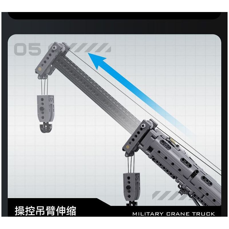 CADA DOUBLEE C61507 61507 CẦN CẨU BỌC THÉP bộ đồ chơi xếp lắp ráp ghép mô hình Technic MILITARY CRANE TRUCK Kỹ Thuật Công Nghệ Cao Mô Hình Phương Tiện 2686 khối