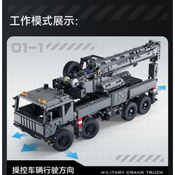 CADA DOUBLEE C61507 61507 CẦN CẨU BỌC THÉP bộ đồ chơi xếp lắp ráp ghép mô hình Technic MILITARY CRANE TRUCK Kỹ Thuật Công Nghệ Cao Mô Hình Phương Tiện 2686 khối