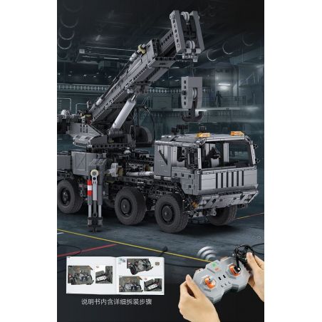 CADA DOUBLEE C61507 61507 CẦN CẨU BỌC THÉP bộ đồ chơi xếp lắp ráp ghép mô hình Technic MILITARY CRANE TRUCK Kỹ Thuật Công Nghệ Cao Mô Hình Phương Tiện 2686 khối