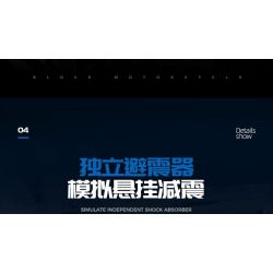 DOUBLE HEIGHT 60509 XE MÁY YAMAHA MT1O tỷ lệ 1:8 bộ đồ chơi xếp lắp ráp ghép mô hình Technic Kỹ Thuật Công Nghệ Cao Mô Hình Phương Tiện 638 khối