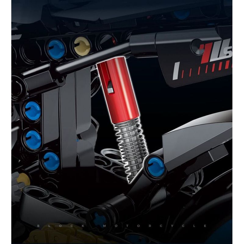 DOUBLE HEIGHT 60509 XE MÁY YAMAHA MT1O tỷ lệ 1:8 bộ đồ chơi xếp lắp ráp ghép mô hình Technic Kỹ Thuật Công Nghệ Cao Mô Hình Phương Tiện 638 khối