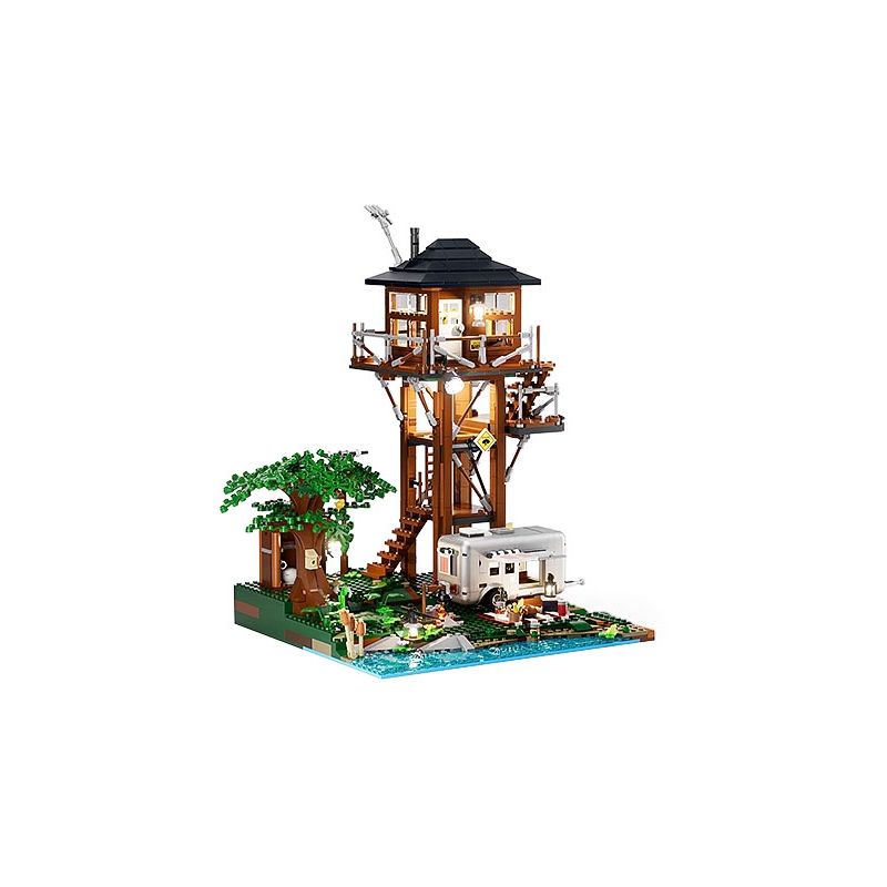 FUNWHOLE F9022 9022 non Lego TRẠI NGOÀI TRỜI bộ đồ chơi xếp lắp ráp ghép mô hình Creator Sáng Tạo 1426 khối