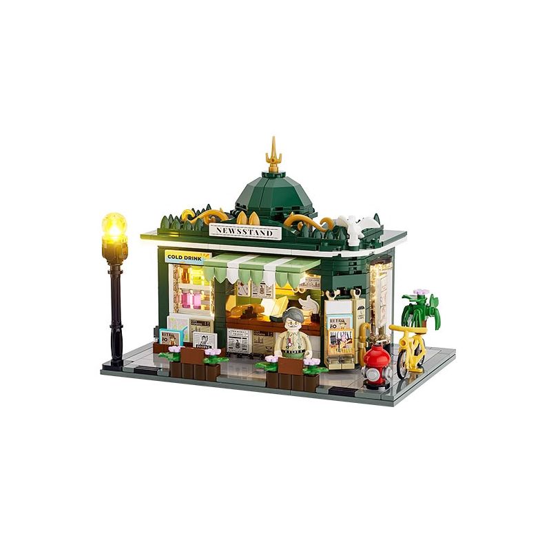 FUNWHOLE F9023 9023 non Lego QUẦY BÁO bộ đồ chơi xếp lắp ráp ghép mô hình Creator Sáng Tạo 556 khối