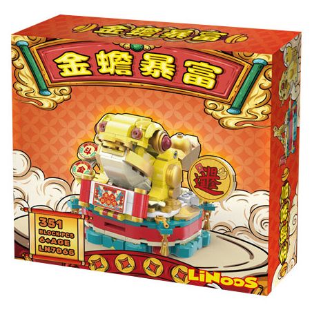 LINOOS LN7065 7065 CÓC VÀNG BỖNG DƯNG GIÀU bộ đồ chơi xếp lắp ráp ghép mô hình Creator THE GOLDEN TOOD BECAME EXTREMELY WEALTHY Sáng Tạo 351 khối