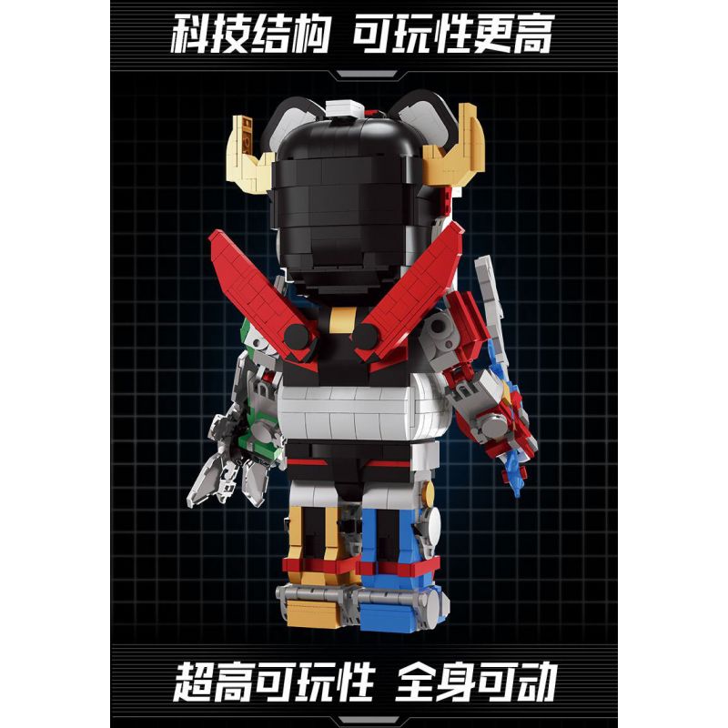 WANGAO 188019 GẤU CƠ KHÍ ĐA DẠNG 400% bộ đồ chơi xếp lắp ráp ghép mô hình BEAR ROBOT