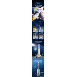 SEMBO 203365 MỘT QUỐC GIA HÙNG MẠNH TÊN LỬA ĐẨY TRƯỜNG CHINH 5 bộ đồ chơi xếp lắp ráp ghép mô hình City Thành Phố 1102 khối