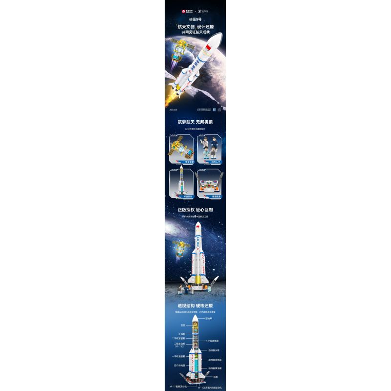 SEMBO 203365 MỘT QUỐC GIA HÙNG MẠNH TÊN LỬA ĐẨY TRƯỜNG CHINH 5 bộ đồ chơi xếp lắp ráp ghép mô hình City Thành Phố 1102 khối