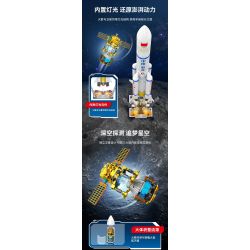 SEMBO 203365 MỘT QUỐC GIA HÙNG MẠNH TÊN LỬA ĐẨY TRƯỜNG CHINH 5 bộ đồ chơi xếp lắp ráp ghép mô hình City Thành Phố 1102 khối