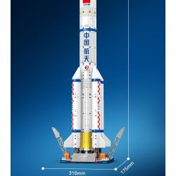 SEMBO 203365 MỘT QUỐC GIA HÙNG MẠNH TÊN LỬA ĐẨY TRƯỜNG CHINH 5 bộ đồ chơi xếp lắp ráp ghép mô hình City Thành Phố 1102 khối