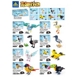 Kazi KY80060 80060 CHIẾN DỊCH BRIGHT WINGS 8 MÔ HÌNH HẢI ÂU SẾU ĐẦU ĐỎ NGỖNG HÀ DIỆC ĐÊM QUẠ CHIM VÀNG ANH HÚT MẬT ĐUÔI LỬA TUCAN bộ đồ chơi xếp lắp ráp ghép mô hình Creator Sáng Tạo 1369 khối