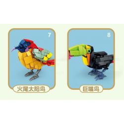 Kazi KY80060 80060 CHIẾN DỊCH BRIGHT WINGS 8 MÔ HÌNH HẢI ÂU SẾU ĐẦU ĐỎ NGỖNG HÀ DIỆC ĐÊM QUẠ CHIM VÀNG ANH HÚT MẬT ĐUÔI LỬA TUCAN bộ đồ chơi xếp lắp ráp ghép mô hình Creator Sáng Tạo 1369 khối